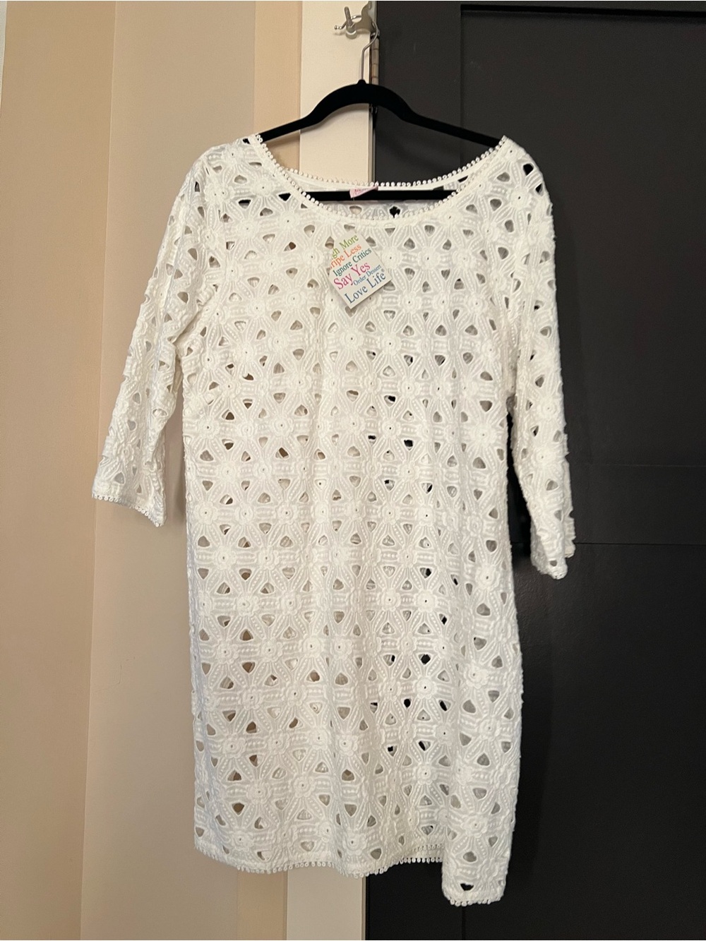 New Jude Connally White Crochet Lace Swim Coverup